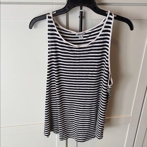 Old Navy Black and White Striped Tank Top